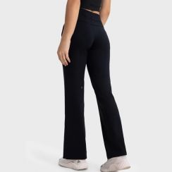 2Pcs Womens Leg Split Casual Yoga Pants
